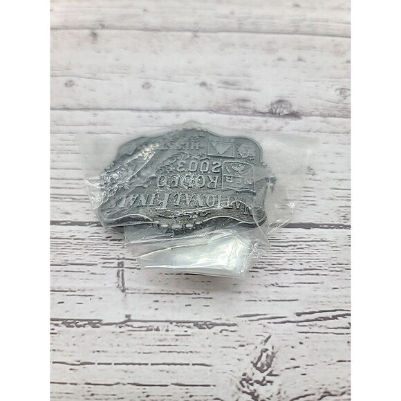 Vintage National Finals Rodeo Hesston 2003 NFR Youth Cowboy Belt Buckle - Picture 3 of 8